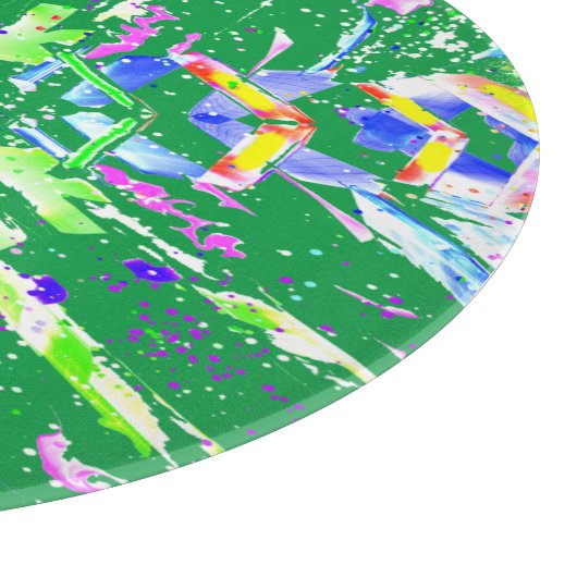 Digital abstract art we call it chaos schneidebrett (Ecke)