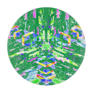 Digital abstract art we call it chaos schneidebrett