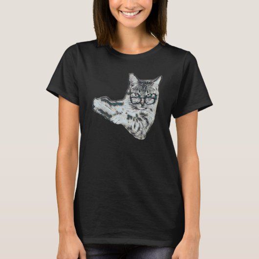 Digital Abstract Painting Of A Cat 1 T-Shirt (Vorderseite)