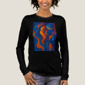 "Digital Abstrakt Flow - AI Generated Fluid Art De Tri-Blend Shirt (Vorderseite)
