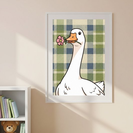 Digital and Physical Print with Cute Duck  Poster