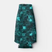 Digital Aqua Glimmer Tiles Flaschenkühler (Vorderseite)