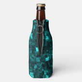 Digital Aqua Glimmer Tiles Flaschenkühler (Flasche Rückseite)