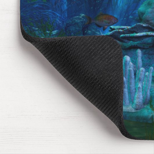 Digital Aquarium in Deep Sea 3D Mousepad (Ecke)