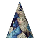 Digital Art Blue Abstrakt Squares Partyhütchen (Vorderseite)