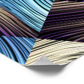 Digital Art Blue Abstrakt Squares Poster (Ecke)