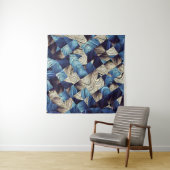 Digital Art Blue Abstrakt Squares Wandteppich (Beispiel (Horizontal))