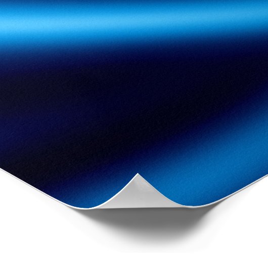 Digital Art - Blue Sine Waves Poster (Ecke)