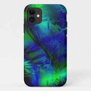 Digital Art Blue und Green Abstrakt Patches Case-Mate iPhone Hülle