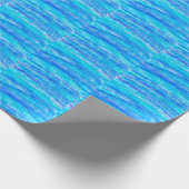 Digital Art Blue und Lila Waves Abstrakt Geschenkpapier (Ecke)