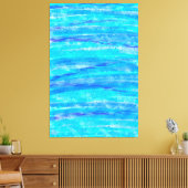 Digital Art Blue und Lila Waves Abstrakt Leinwanddruck (Insitu (Wohnzimmer))