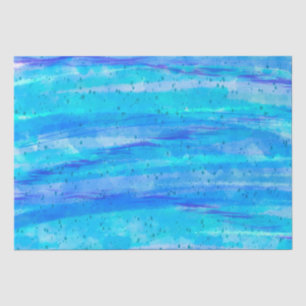 Digital Art Blue und Lila Waves Abstrakt Seidenpapier
