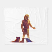 🦁 Digital Art Character Design - King Lion. Fleecedecke (Vorderseite (Horizontal))