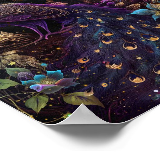Digital Art Design von Dark Peacock 9 Poster (Ecke)