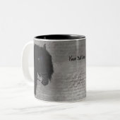 Digital Art Friesian Horse Zweifarbige Tasse (Vorderseite Links)