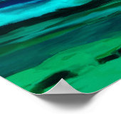 Digital Art Malerei auf Ozeane, Wellen und Küsten Poster (Ecke)