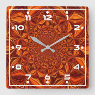 Digital Art Pattern-28503 Quadratische Wanduhr