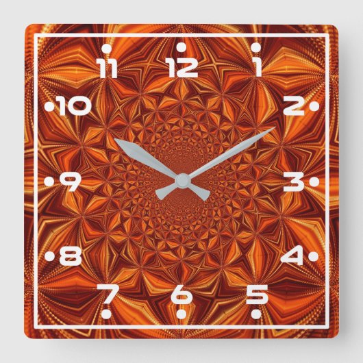 Digital Art Pattern-28503 Quadratische Wanduhr (Vorderseite)