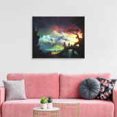Digital Art Premium Wrapped Canvas (Gloss) Leinwanddruck (Insitu (Wohnzimmer))