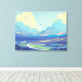Digital Art Premium Wrapped Canvas (Gloss) Leinwanddruck (Insitu (Holzboden))