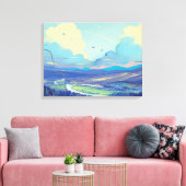 Digital Art Premium Wrapped Canvas (Gloss) Leinwanddruck (Insitu (Wohnzimmer))