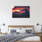 Digital Art Premium Wrapped Canvas (Gloss) Leinwanddruck (Insitu (Schlafzimmer))