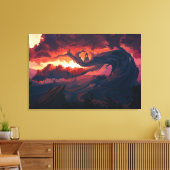 Digital Art Premium Wrapped Canvas (Gloss) Leinwanddruck (Insitu (Wohnzimmer))