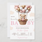 Digital Baby Girl Shower Invitation Template, Edit Einladung (Vorderseite)