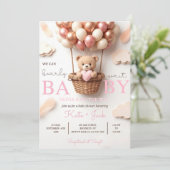 Digital Baby Girl Shower Invitation Template, Edit Einladung (Stehend Vorderseite)