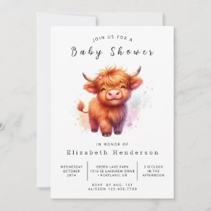 Digital Barn Calf Cow Baby Dusche Einladung