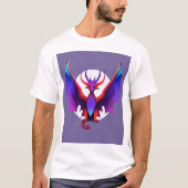 "Digital Bat Bird Design - Embrace Moderne Kunst T-Shirt (Vorderseite)