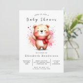 Digital Bear Baby Dusche Einladung (Stehend Vorderseite)