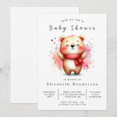 Digital Bear Baby Dusche Einladung (Vorne/Hinten)