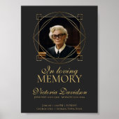 Digital Beerdigung Ankündigung Post Dunkelgrau Poster (Vorne)