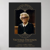 Digital Beerdigung Ankündigung Post Dunkelgrau Poster (Vorne)