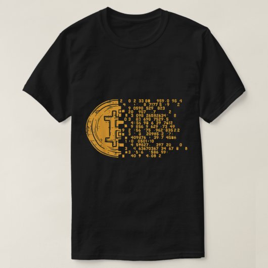Digital Bitcoin Matrix Design T-Shirt (Design vorne)