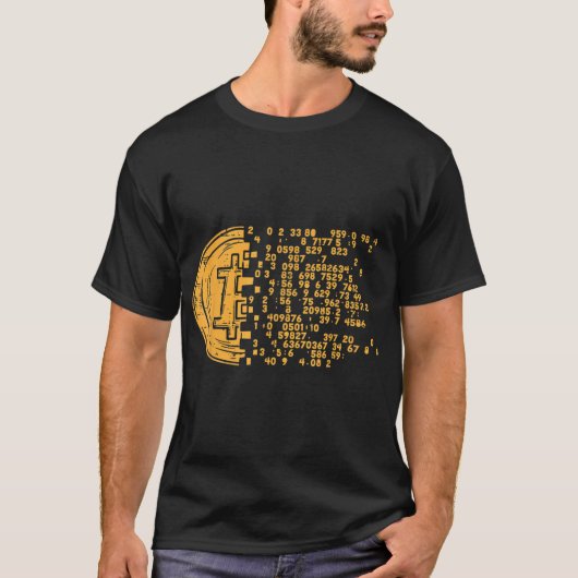 Digital Bitcoin Matrix Design T-Shirt (Vorderseite)