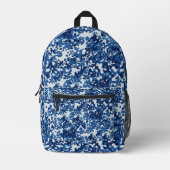 Digital Blaues Militär Muster Bedruckter Rucksack (Vorderseite)