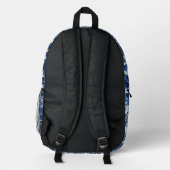 Digital Blaues Militär Muster Bedruckter Rucksack (Rückseite)