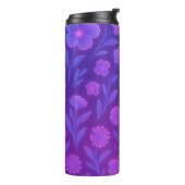 Digital Bloom Future Pattern | Futuristisches Flor Thermosbecher (Nach links gedreht)