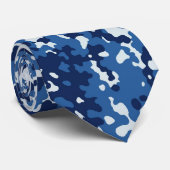 Digital Blue Camouflage Krawatte (Gerollt)