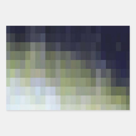 Digital Blue-Green Chic Hues Design Geschenkpapier Set (Vorderseite)