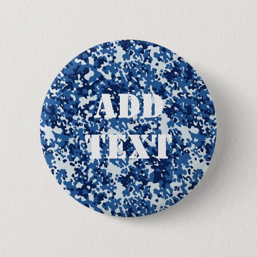 Digital Blue Military Pattern Button (Vorderseite)