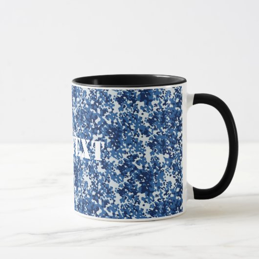 Digital Blue Military Pattern Tasse (Rechts)