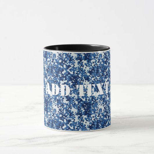 Digital Blue Military Pattern Tasse (Zentrum)