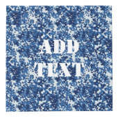 Digital Blue Military Pattern Würfel (Vorderseite)