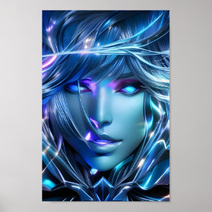 Digital Blue Poster