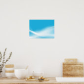 DIGITAL BLUE SKY WHITE CLOUUDS WIRBEL RANDOM POSTER (Küche)