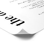 Digital Bold Modern Wedding Bar Menu Sign Poster (Ecke)