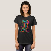 Digital Bones Skeleton in Arcade Machine EDM Desi T-Shirt (Vorne ganz)